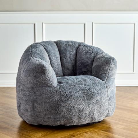 Kari Lounge Chair, Grey, Polyester