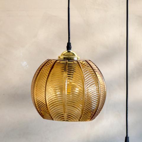 Adar Pendant Lamp, Brown, Glass
