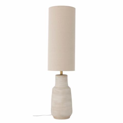 Linetta Floor Lamp, White, Stoneware