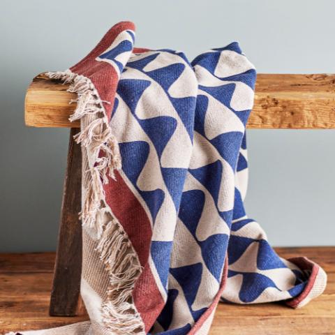 Rimme Throw, Multi, Recycled Cotton