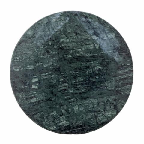 Nuni Fad på drejefod, Grøn, Marmor