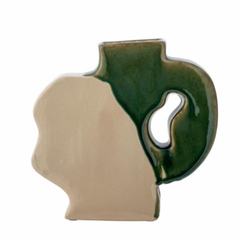 River Vase, Green, Stoneware
