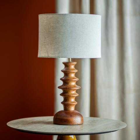 Elinora Table lamp, Brown, Mango