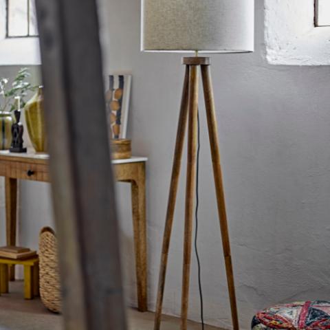 Etienne Floor Lamp, Brown, Mango