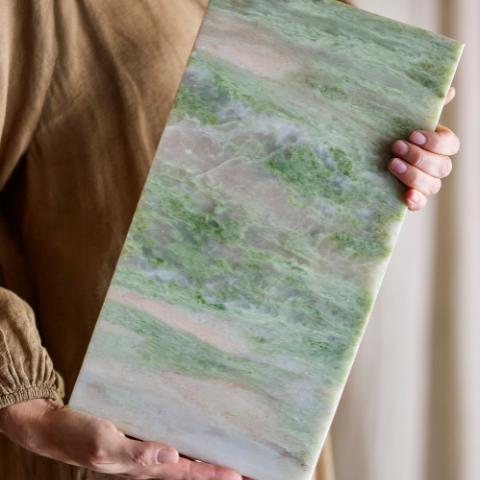 Keika Planche à découper, Verte, Marbre