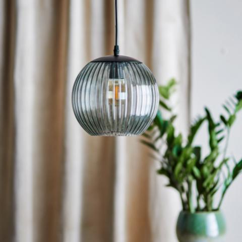 Sybia Hängeleuchte, Grau, Glas