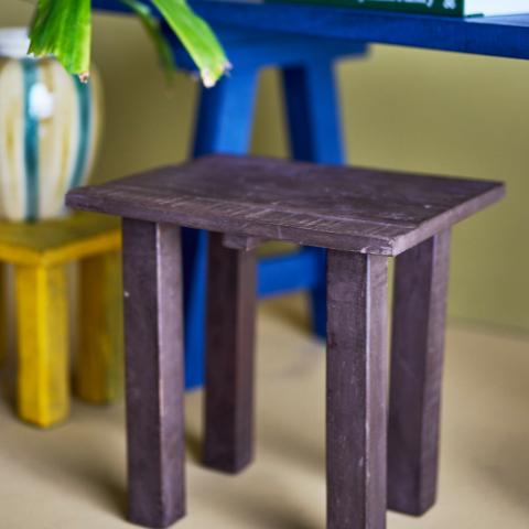 Porir Pedestal, Brown, Reclaimed Wood