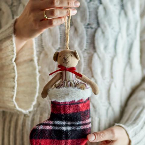 Noella Ornament, Rød, Bomuld