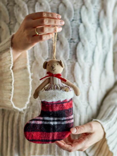 Noella Ornament, Red, Cotton