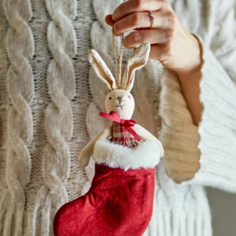 Noella Ornament, Rød, Bomuld