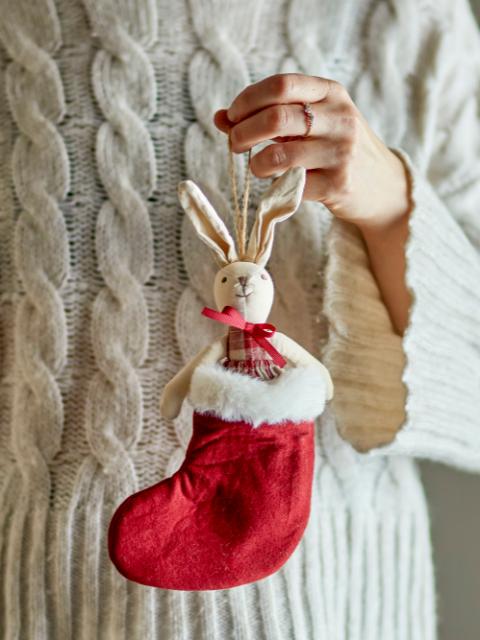 Noella Ornament, Red, Cotton