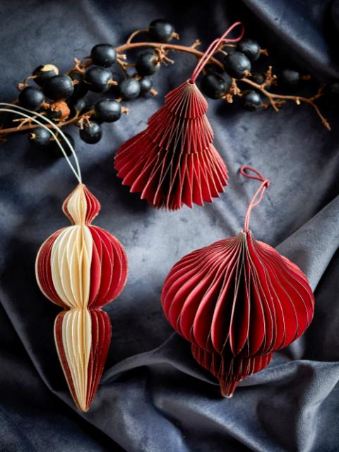 Tinkle Ornament, Rød, FSC®Mix, Paper
