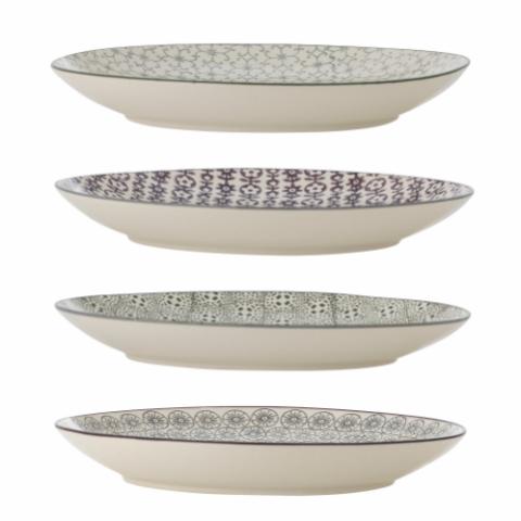 Karine Assiette, Multicolore, Grès