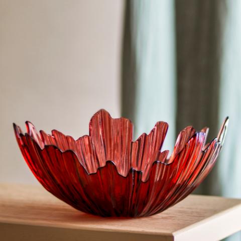 Aila Bowl, Red, Glass