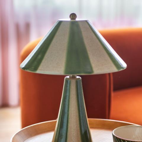 Olive Table lamp, Multi, Stoneware