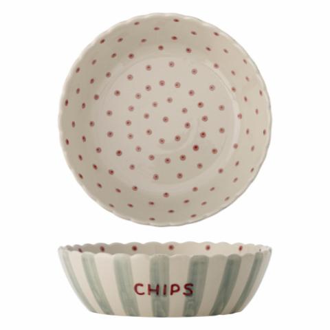 Chip Bowl, Blue, Stoneware