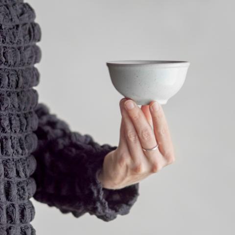 Addison Bol, Blanc, Grès