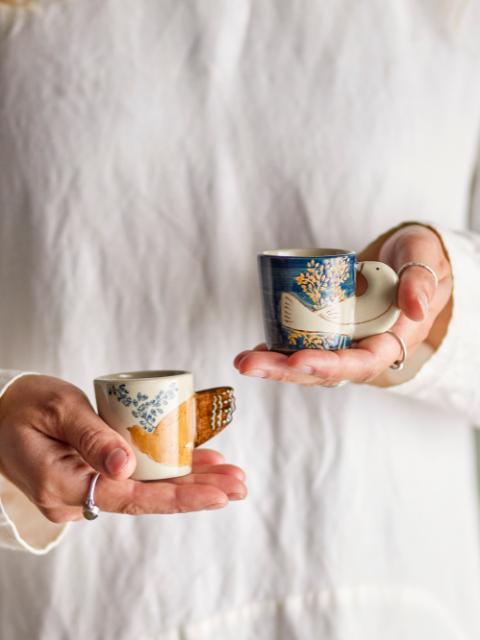 Hezha Espresso Cup, Blue, Stoneware
