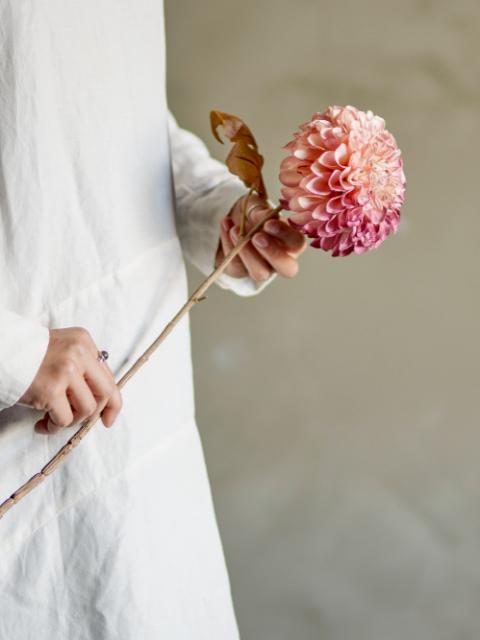 Chrysantemum Stilk, Rosa, Kunstige Blomster