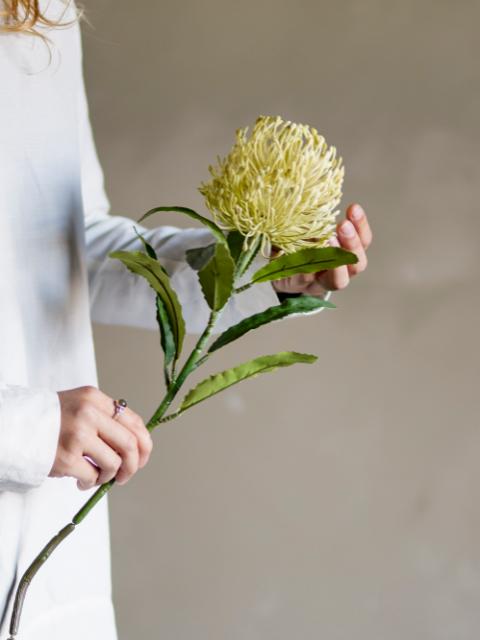Needle Flower Tige, Jaune, Fleurs artificielles
