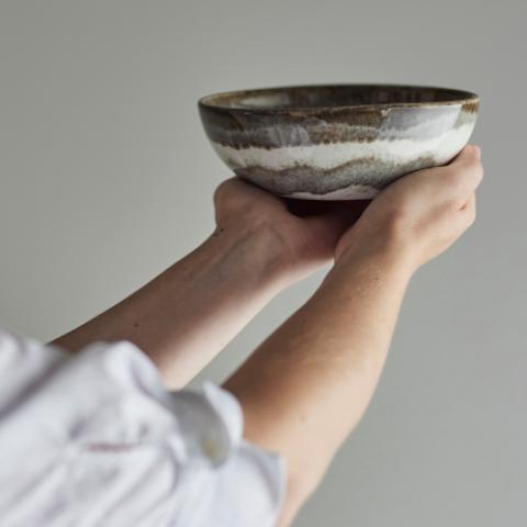 Paula Bowl, Grey, Stoneware