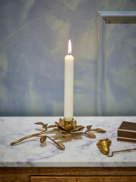Gretchen Candle Holder, Gold, Metal