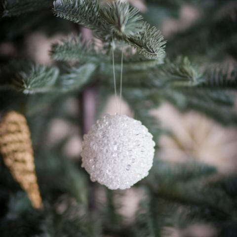 Nicolet Ornament, White, Plastic