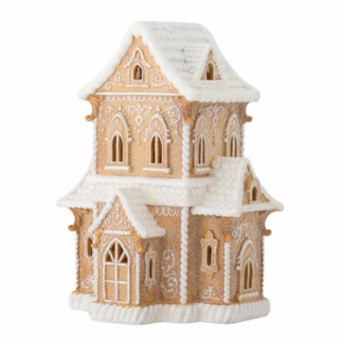 Kevin Deko mit Licht, Braun, Polyresin