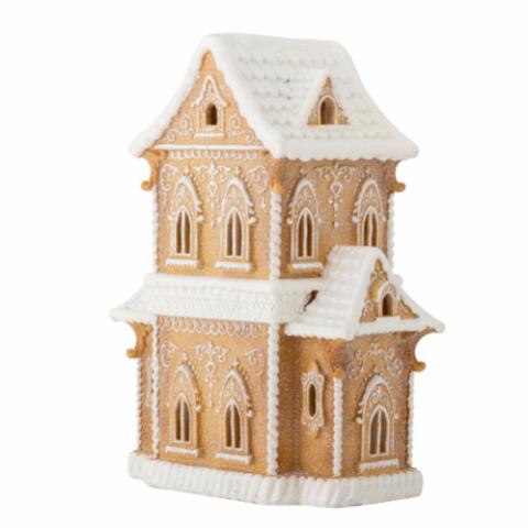 Kevin Deko m/lys, Brun, Polyresin