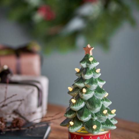 Fannie Déco avec lumière, Verte, Céramique