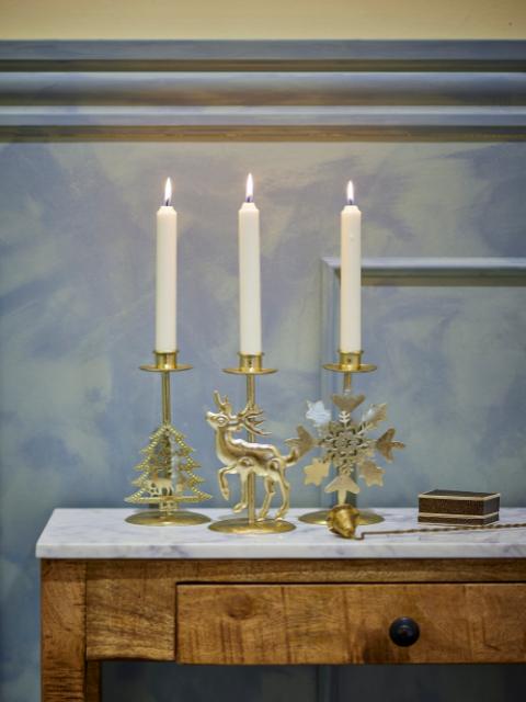 Sauda Candle Holder, Gold, Metal