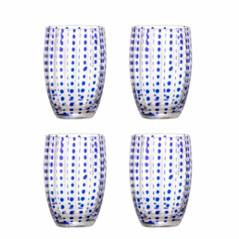 Brinley Drikkeglas, Blå, Glas