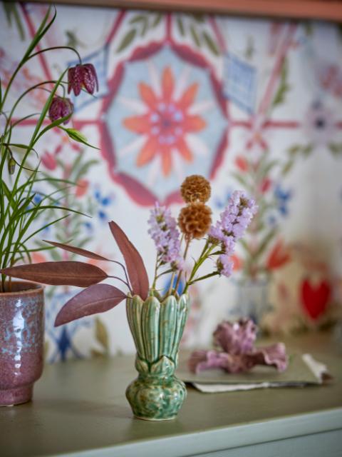 Cyrill Vase, Green, Stoneware