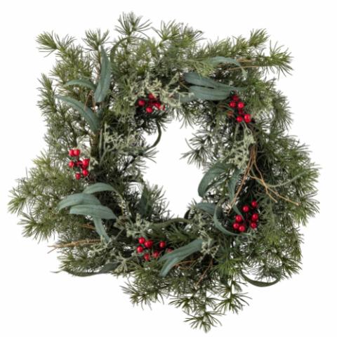 Pine Wreath, Green, Artificial Flowers