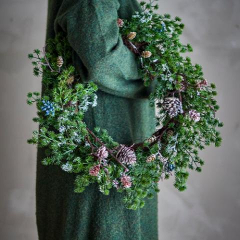 Cedar Krans, Grøn, Kunstige Blomster