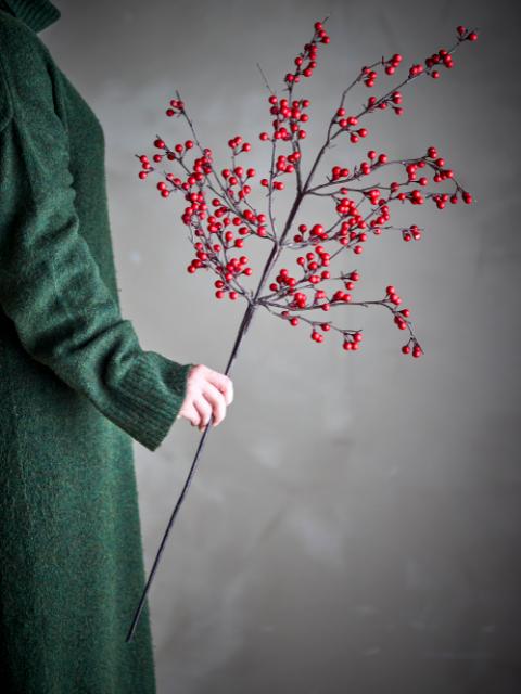 Ilex Stem, Red, Artificial Flowers