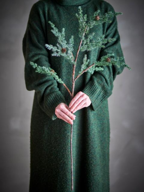 Pine Stilk, Grøn, Kunstige Blomster