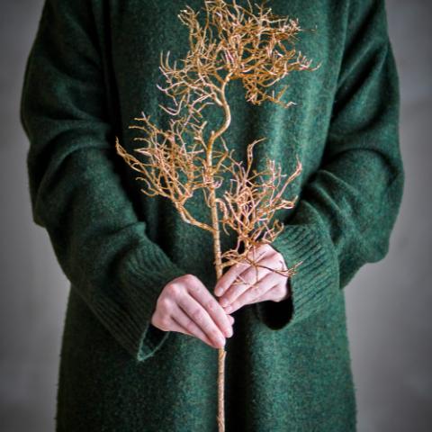 Coral Stilk, Guld, Kunstige Blomster