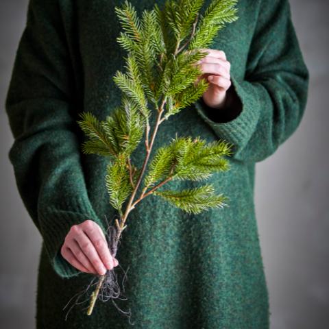 Pine Stem, Green, Artificial Flowers