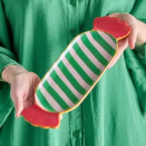 Caramella Assiette de service, Multicolore, Grès