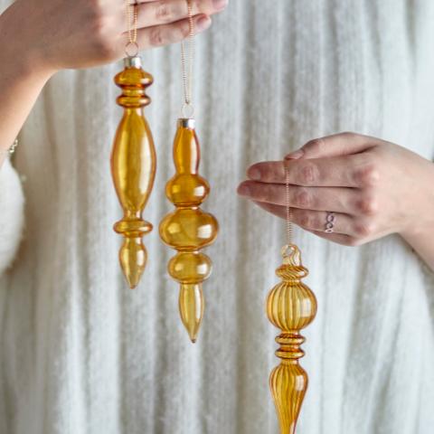 Auralia Ornament, Guld, Glas