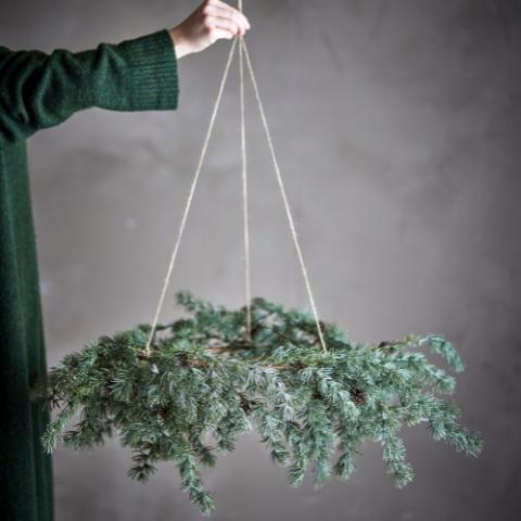 Cedar Wreath, Green, Artificial Flowers