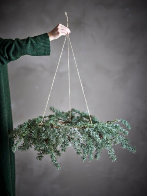 Cedar Krans, Grøn, Kunstige Blomster