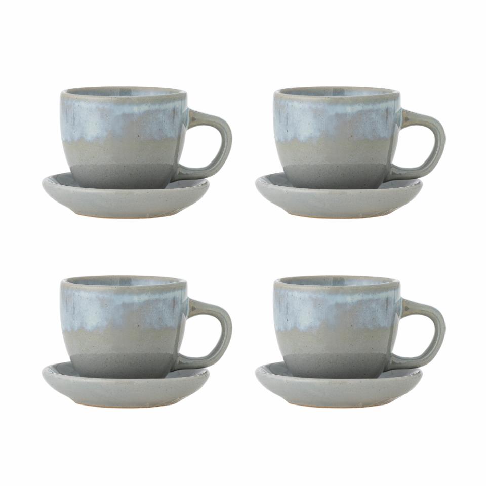 Brenta Tasse mit Untertasse, Blau, Steingut