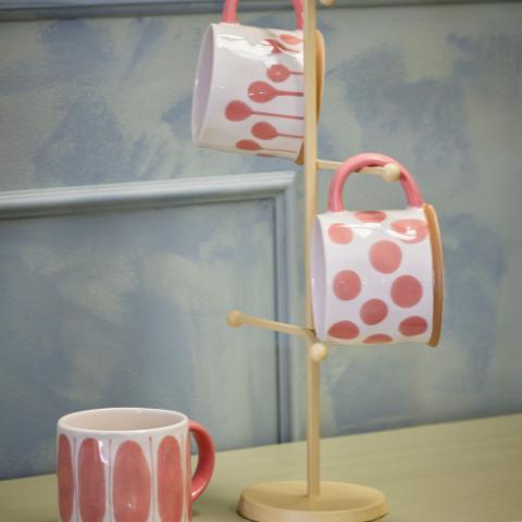 Linora Mug, Rose, Grès