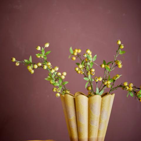 Penn Vase, Jaune, Grès