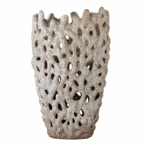 Eunice Deco Vase, White, Stoneware