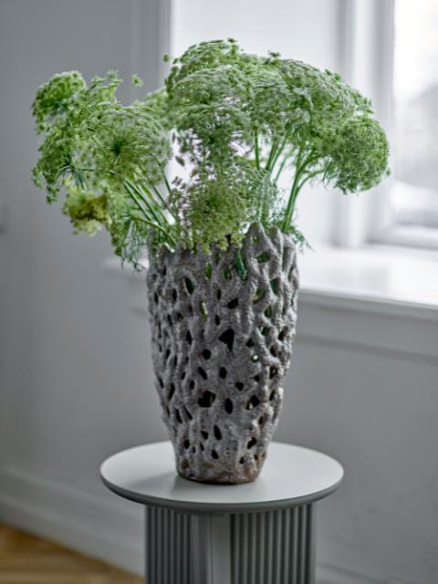 Eunice Deco Vase, White, Stoneware