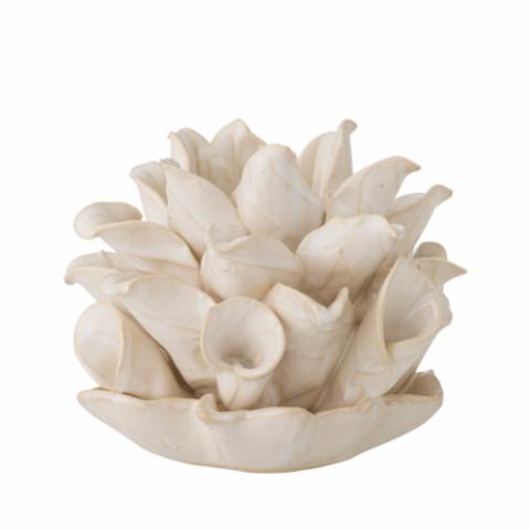 Phyllis Kerzenhalter, Weiß, Steingut