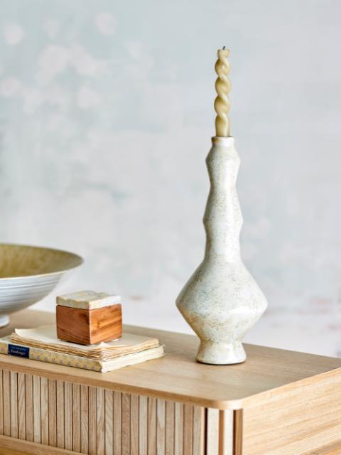 Bancroft Bougeoir, Blanc, Terre cuite